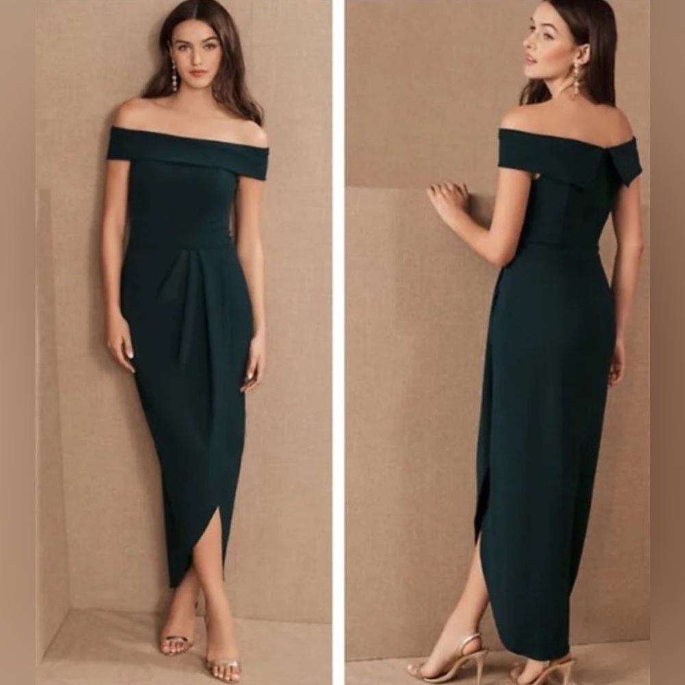 Anthropologie BHLDN Thompson
Dress OFF-THE-SHOULDER SIZE 10 Emerald green. NWT - Picture 2 of 7